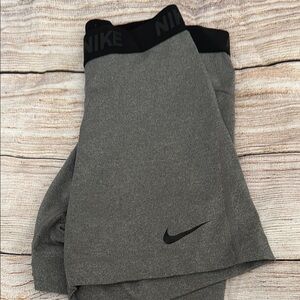 Nike Gray and Black Athletic Shorts